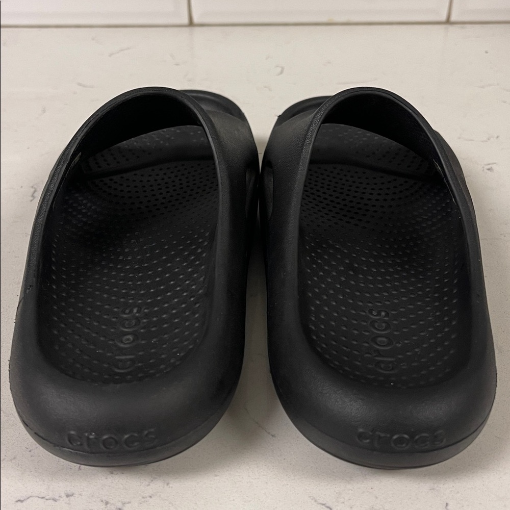 Crocs Mellow Recovery Slide Black Sandals 208392 Unisex Women’s 7 Men’s 5 Slides - Picture 15 of 15